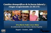 Cambios demográficos de la fuerza laboral y riesgos ocupacionales en EE.UU. Dra.María Sofía Lioce-Mata En colaboración con John Sestito y Marilyn Fingerhut.