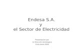 Endesa S.A. y el Sector de Electricidad Presentación por la Dirección Estrategica 8 de enero 2003.