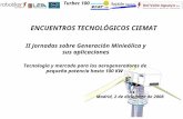 ENCUENTROS TECNOLÓGICOS CIEMAT II Jornadas sobre Generación Minieólica y sus aplicaciones Tecnología y mercado para los aerogeneradores de pequeña potencia.