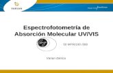 Espectrofotometría de Absorción Molecular UV/VIS 50 MPR/100 /300 Varian Ibérica.