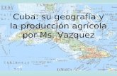 Cuba: su geografía y la producción agrícola por Ms. Vazquez.