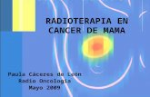 RADIOTERAPIA EN CANCER DE MAMA Paula Cáceres de León Radio Oncología Mayo 2009.