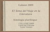 Galanet 2009 El Tema del Viaje en la Literatura Antologia plurilingue CEL-UNICAMP I prof del Falcone Lyon Viernes.