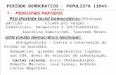PERÍODO DEMOCRATICO - POPULISTA (1945-1964) 1 - PRINCIPAIS PARTIDOS PSD (Partido Social Democrático ): Principal partido. – Criado por Vargas - Industriais,