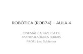 ROBÓTICA (ROB74) – AULA 4 CINEMÁTICA INVERSA DE MANIPULADORES SERIAIS PROF.: Leo Schirmer.