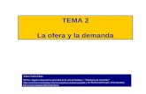TEMA 2 La ofera y la demanda Autor: Carlos Llano NOTA: Algunas diapositivas proceden de la web de Mankiw : Principios de economía .