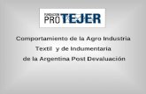 Comportamiento de la Agro Industria Textil y de Indumentaria de la Argentina Post Devaluación.