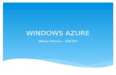WINDOWS AZURE Wilson Moreno - A84355. Introducción. ¿Qué es Windows Azure? Arquitectura. Principales ventajas. Principales críticas. Ejemplos. Agenda.