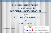 PLAN PLURINACIONAL para eliminar la DISCRIMINACIÓN RACIAL y la EXCLUSIÓN ÉTNICA y CULTURAL Diciembre, 2009.