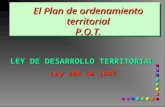 LEY DE DESARROLLO TERRITORIAL Ley 388 de 1997 El Plan de ordenamiento territorial P.O.T.