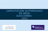 ELECCIONES 2011 CAPACITACIÓN AUTORIDADES DE MESA ELECCIONES 2011.