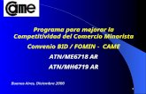 1 Buenos Aires, Diciembre 2000 Programa para mejorar la Competitividad del Comercio Minorista Convenio BID / FOMIN - CAME ATN/ME6718 AR ATN/MH6719 AR.