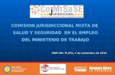 COMISION JURISDICCIONAL MIXTA DE SALUD Y SEGURIDAD EN EL EMPLEO SALUD Y SEGURIDAD EN EL EMPLEO DEL MINISTERIO DE TRABAJO DEL MINISTERIO DE TRABAJO MAR.