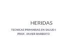 HERIDAS TECNICAS PRIMARIAS EN SALUD I PROF. JAVIER BARBEITO.