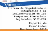 Sistema de Seguimiento e Información a la Implementación de los Proyectos Educativos Regionales SSII-PER Reporte de Resultados Nacionales 2012.