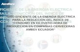 USO EFICIENTE DE LA ENERGIA ELECTRICA PARA LA REDUCCION DEL INDICE DE CONSUMO EN KILOVATIO-HORA DE PRODUCCION EN COMPAÑIAS CERVECERAS AMBEV ECUADOR.