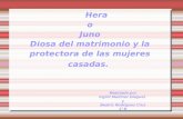 Hera o Juno Diosa del matrimonio y la protectora de las mujeres casadas. Realizado por Ingrid Martínez Diéguez y Beatriz Rodríguez Cruz 1º B.