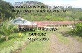 BOQUIA – SALENTO QUINDIO Mayo 2010 CONSERVEMOS Y PROTEJAMOS LAS RIQUEZAS DE NUESTRA VEREDA.