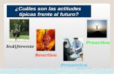 Indiferente Reactiva Proactiva Preventiva ¿Cuáles son las actitudes típicas frente al futuro? Adaptado por JRochel.
