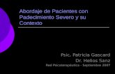 Abordaje de Pacientes con Padecimiento Severo y su Contexto Psic. Patricia Gascard Dr. Helios Sanz Red Psicoterapéutica - Septiembre 2007.