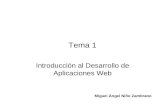 Tema 1 Introducción al Desarrollo de Aplicaciones Web Miguel Ángel Niño Zambrano.