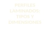 VOCABULARIO TECNICO INGLÉS DE PERFILES TRENES DE LAMINACIÓN: Rolling mills PERFIL METÁLICO: Profiles metal PLETINA: Platen REDONDO:
