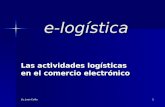 Lic. Juan Collia 1 e-logística e-logística Las actividades logísticas en el comercio electrónico.