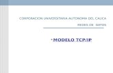 CORPORACION UNIVERSITARIA AUTONOMA DEL CAUCA REDES DE DATOS MODELO TCP/IP.