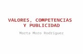 VALORES, COMPETENCIAS Y PUBLICIDAD Marta Moro Rodríguez.