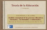 1 Teoría de la Educación Teoría de la Educación. TOURIÑÁN, J. M. (1996) Análisis conceptual de los procesos educativos «formales», «no formales» e «informales».