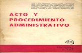 Acto y Procedimiento Administrativo - Varios Autores