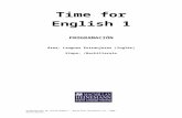 TIME FOR ENGLISH 1 SYLLABUS