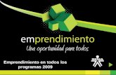 Emprendimiento En Todos Los Programas 2009