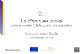 La dimensió social com a context dels projectes escolars Comenius