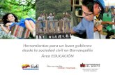 Herramientas para un buen gobierno desde la sociedad civil en Barranquilla -  área educación