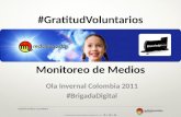 #GratitudVoluntarios #BrigadaDigital monitoreo de medios Ola Invernal
