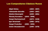 Los Compositores Clasicos Rusos
