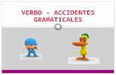 Verbo –  verbo regular  e irregular - accidentes gramaticales