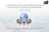 La transmisión de conocimiento tácito en los entornos virtuales de aprendizaje