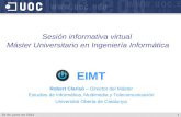 Sesión informativa del Máster Universitario en Ingeniería Informática de la UOC