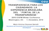 Spinelli transparencia para los ciudadanos la experiencia brasileña del portal de la transparencia