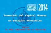 Sra. Mónica Brevis, "Formación de Capital Humano en Energías Renovables", 10 de Julio 2014