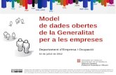 Model de dades obertes de la Generalitat per a les empreses
