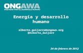 Energía y desarrollo en ONGAWA