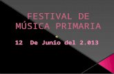 Festival de música primaria 12 6-13