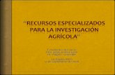 recursos especializados para la investigación agrícola