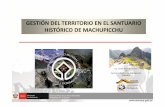 Gestión del territorio en el santuario histórico de Machupicchu