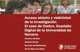 Acceso abierto y visibilidad de la investigación. El caso de Dadun, Depósito Digital de la Universidad de Navarra