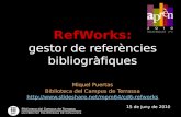 Refworks: gestor de referències bibliogràfiques