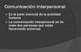 PRESENTACION COMUNICACION INTERPERSONAL